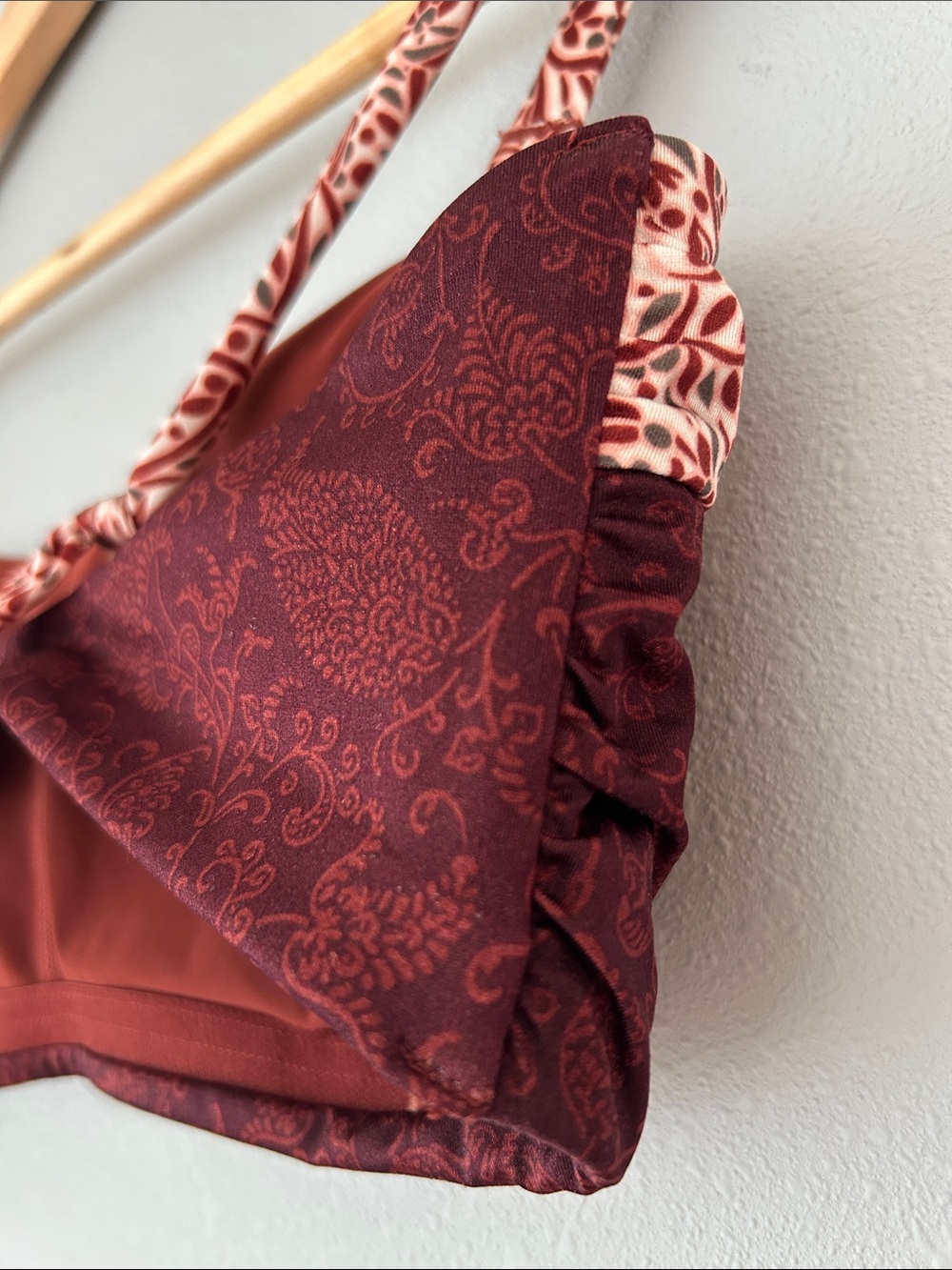 Athleta • NWT Aqualuxe Batik Bandeau Bikini Top Dried Cinnamon Size Medium - Picture 12 of 15